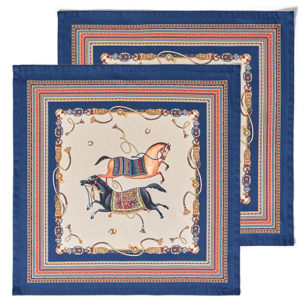 НАБОР САЛФЕТОК 2 ШТ "PASSAGE",40Х40СМ, 100% ХЛОПОК,БЕЖЕВЫЙ,ТВИЛ