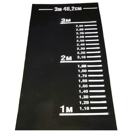Дорожка разметочная для прыжков в длину с места 4,1х1,25м OPTIMA, черн