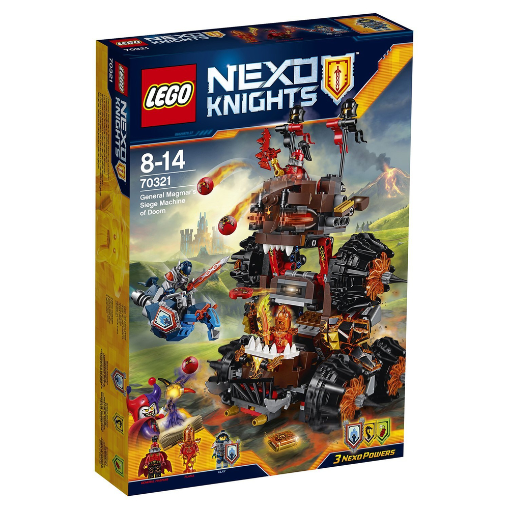 LEGO Nexo Knights: Роковое наступление генерала Магмара 70321 — General Magmar's Siege Machine of Doom — Лего Нексо Найтс Рыцари Кнайтс