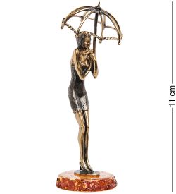 Народные промыслы AM- 268 Фигурка «Дождь» (латунь, янтарь)