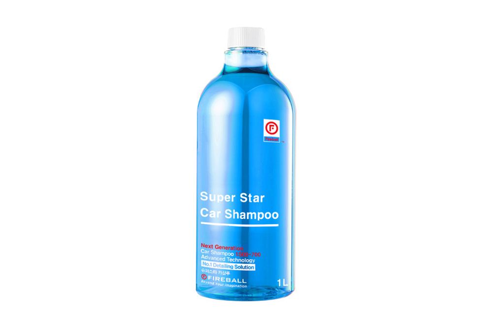 FIREBALL Super Star Car Shampoo Шампунь для ручной мойки 1:500 PH7 Фруктово-Цитрусовый (синий) 1л