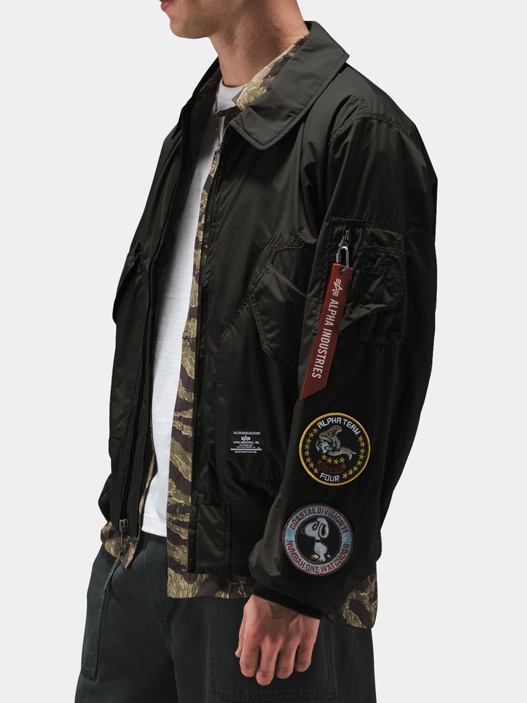 Бомбер Alpha Industries CWU 36/P Relaxed Patched Black (Черный)