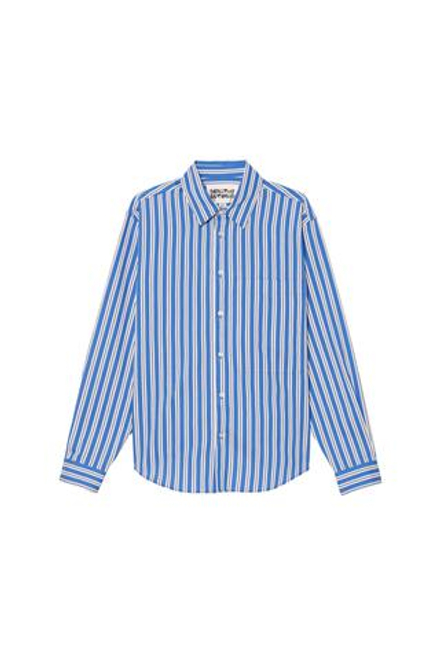 ZARA X BENITO ANTONIO РУБАШКА В ПОЛОСКУ, СИНИЙ/ИНДИГО
