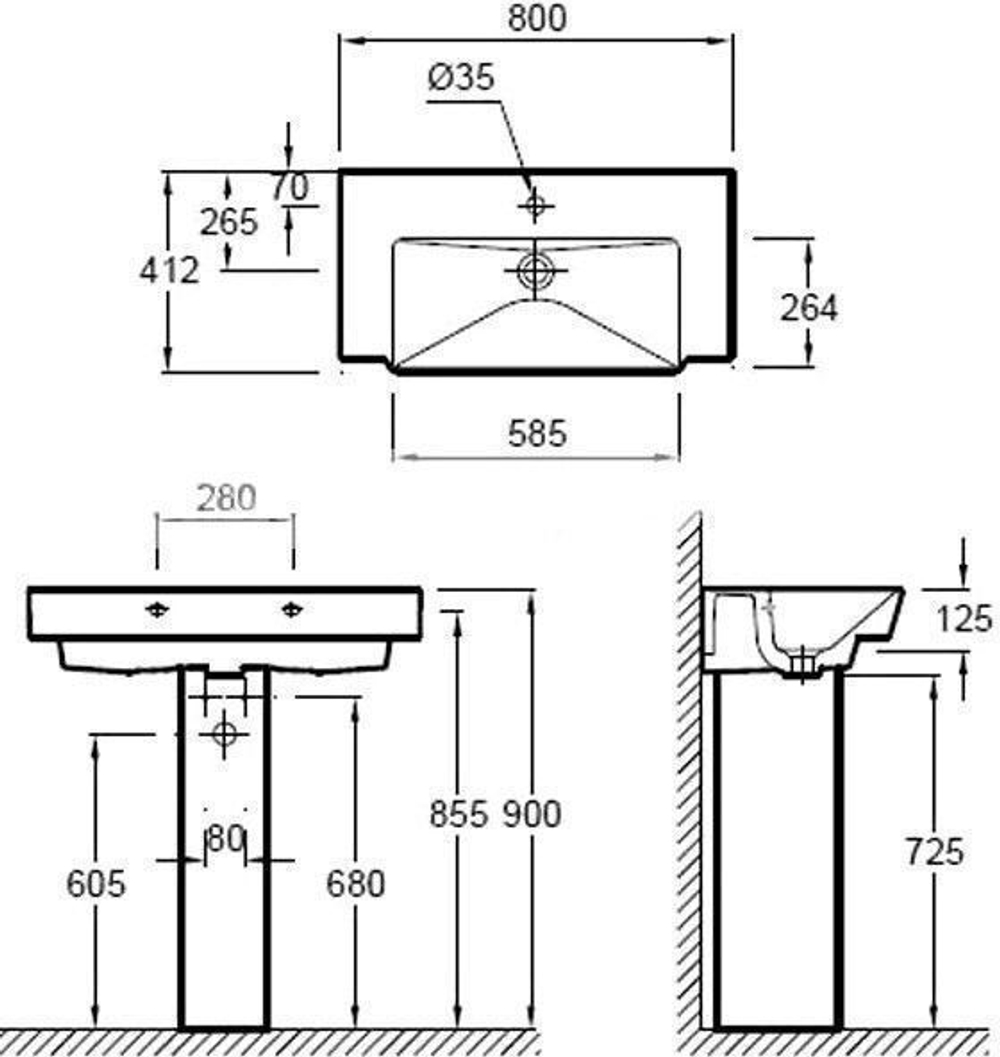 Раковина Jacob Delafon Reve E4803