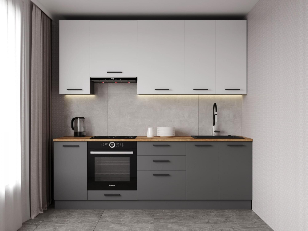 Кухонный гарнитур Вегас 2400 (верх 950 ) столешница 26 мм