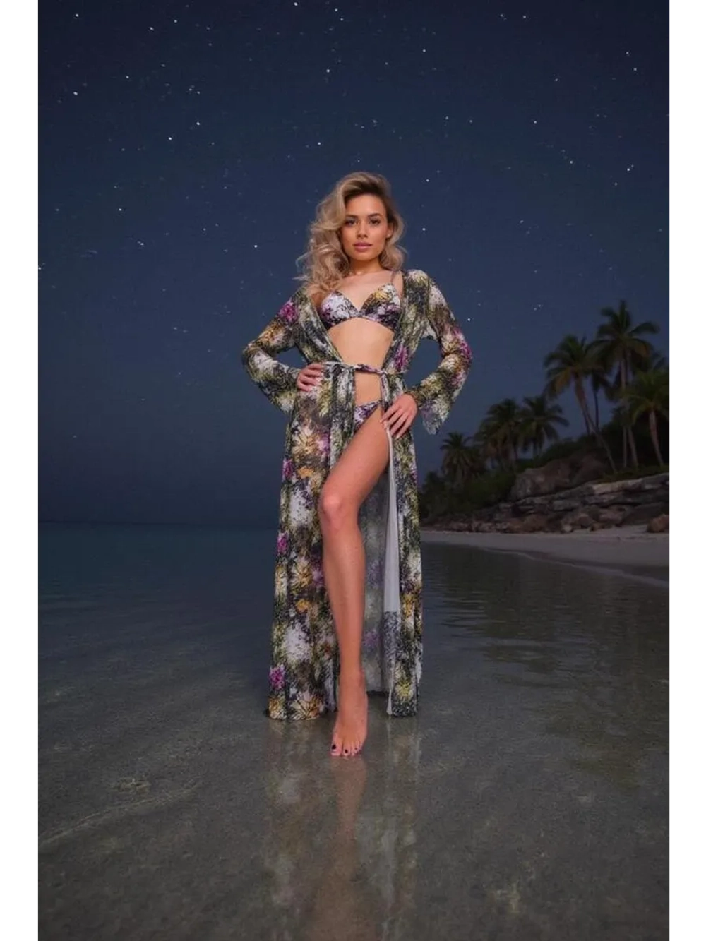 Купальник раздельный бикини с накидкой завязки