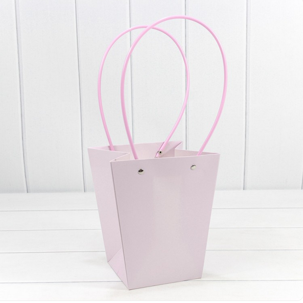 Пакет подарочный 20х17х12 Ваза для цветов (Сиреневый)