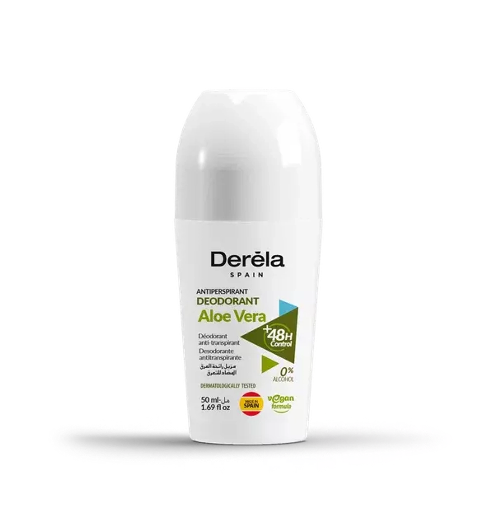 DERELA шарик UNISEX Дезодорант-антиперспирант АЛОЭ ВЕРА/ALOE VERA,50мл*12