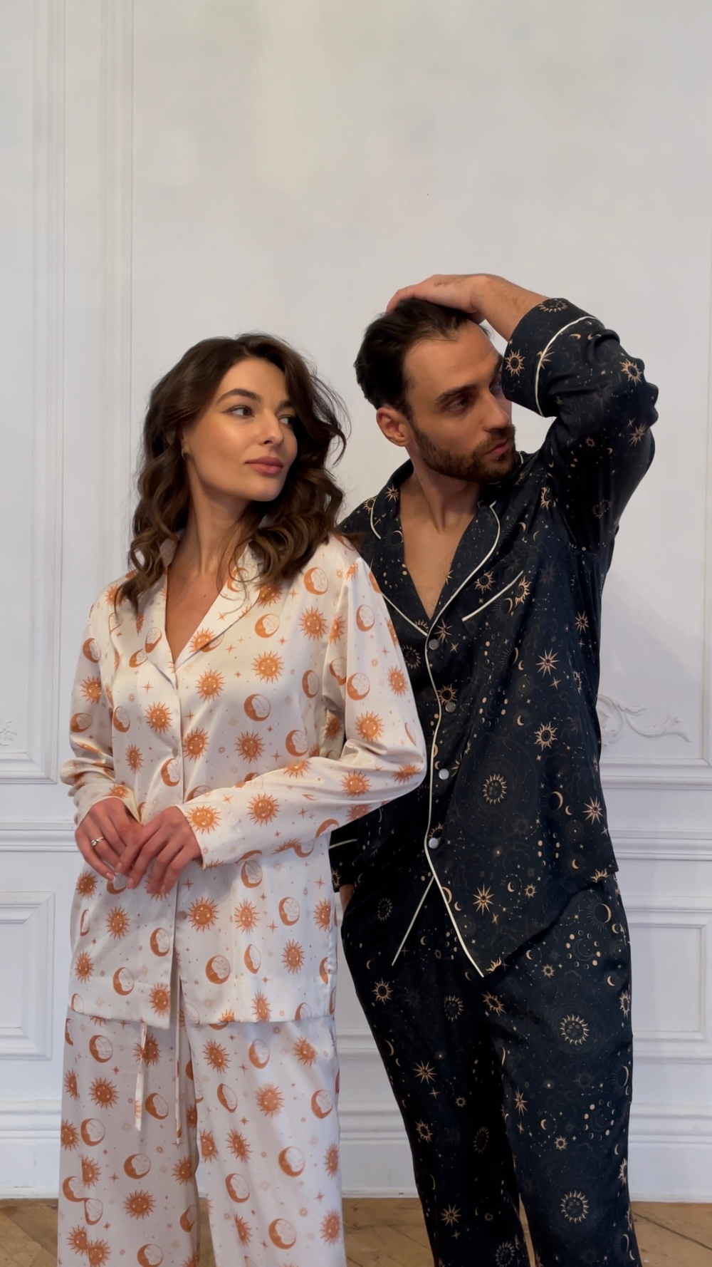 Шелковый мужской костюм с созвездиями без канта 56 - 58 размер