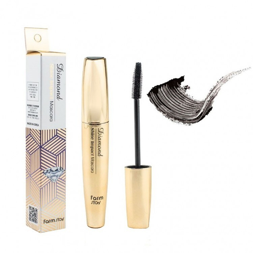 Ультрачёрная тушь для объема ресниц FarmStay Diamond Shine Impact Mascara