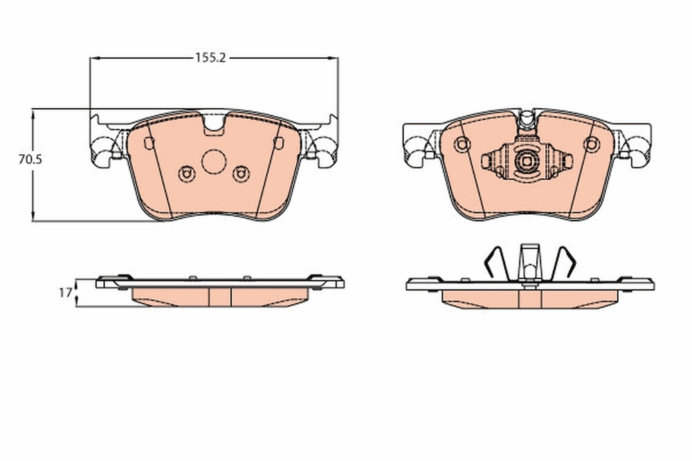 TRW - GDB2193-TRW - Brake Pad Set, disc brake