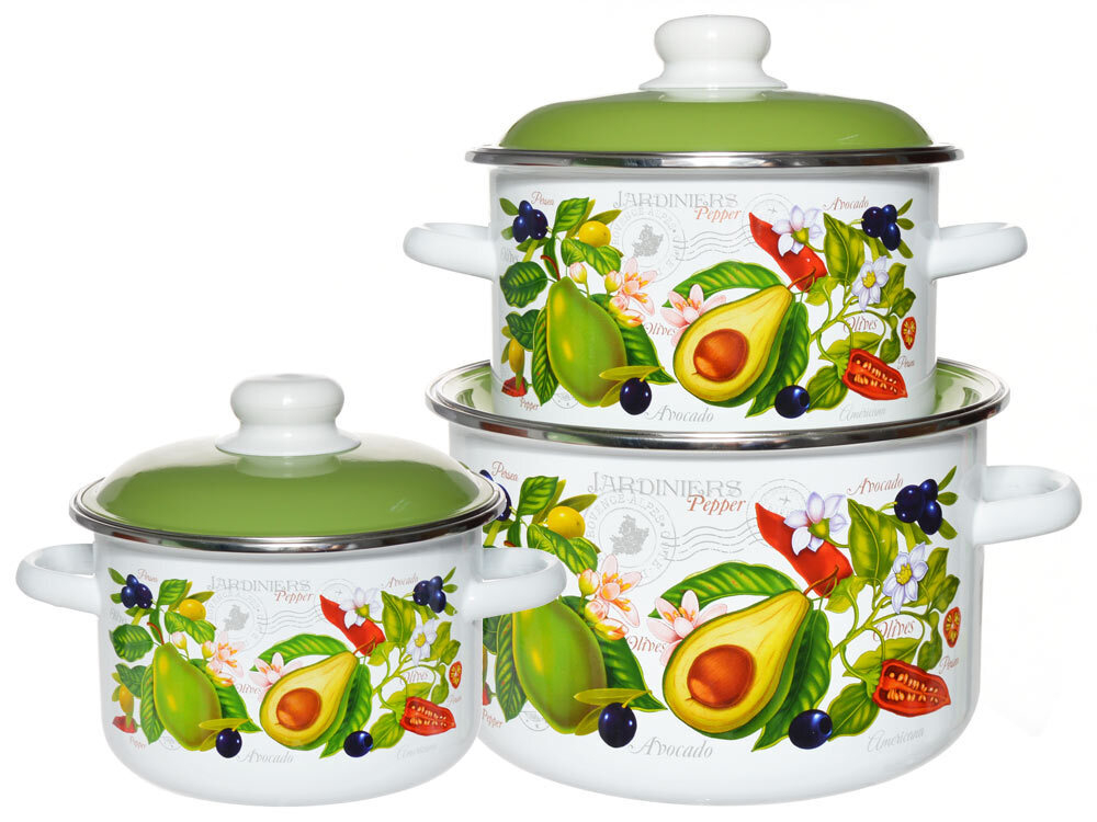 Набор кастрюль "Авокадо" №19