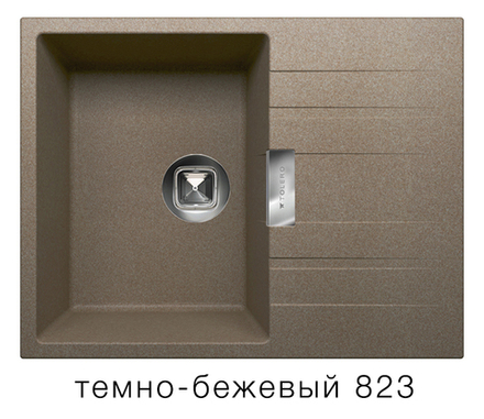 Кухонная мойка Tolero Loft TL-650 650x500мм Темно-бежевый №823