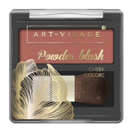 Art-Visage Румяна компактные Powder Blush, с кистью, тон №304, Sunset
