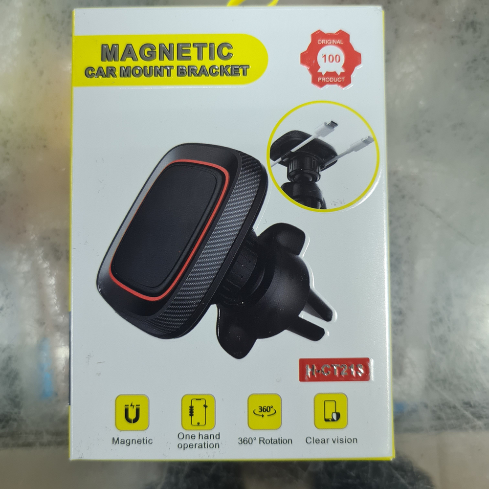 Держатель телефона автомобильный чёрный зажим