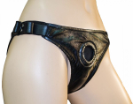 Трусики харнесс премиум класса WOMAN CUBA с 2 насадками (Цвет: телесный с черным)