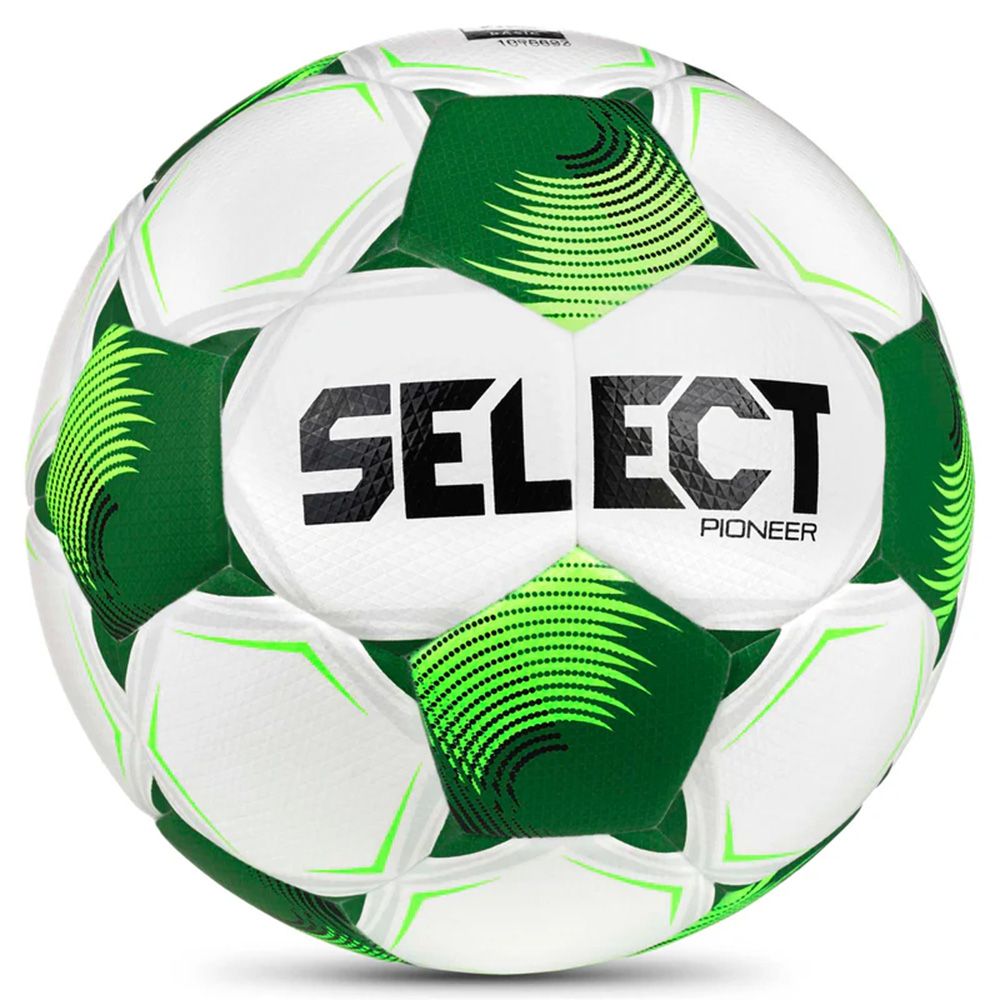 Мяч футб. SELECT Pioneer TB V26, 0864071005, р.4, FIFA Basic, 32п, ПУ, термосшивка, бело-зеленый