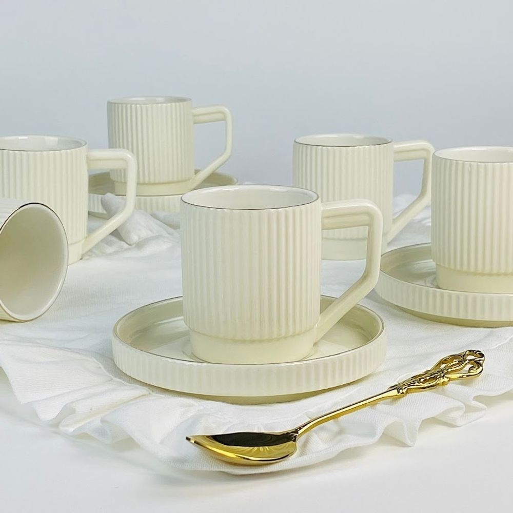 Lenardi 155-001 Кофейный набор 12пр. 120мл в под.уп.(х8)Фарфор