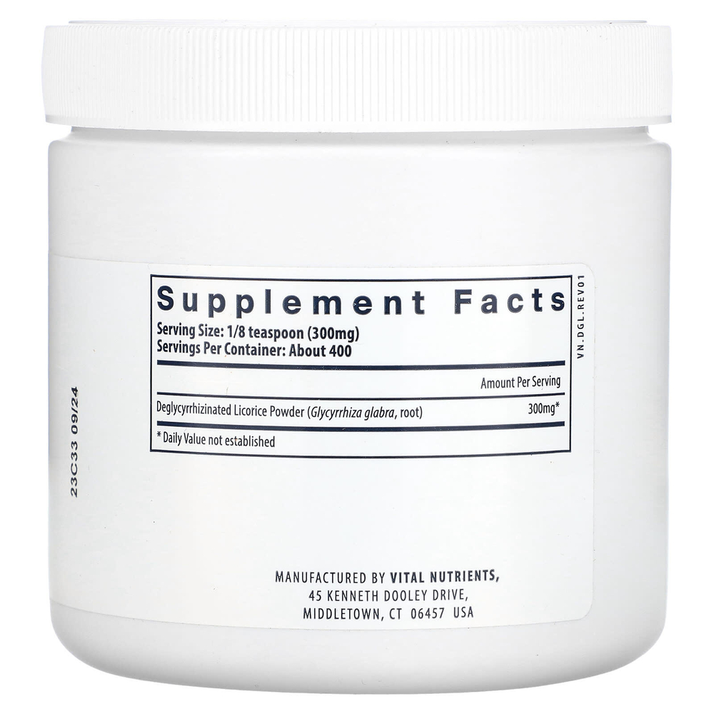 Vital Nutrients, DGL, порошок, 120 г (4 унции)