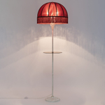 Citilux Базель CL407923T Торшер патина со столиком и красным абажуром