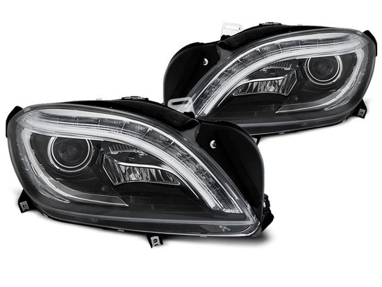 Передние фары BLACK LED для MERCEDES M-CLASS W166 11-15