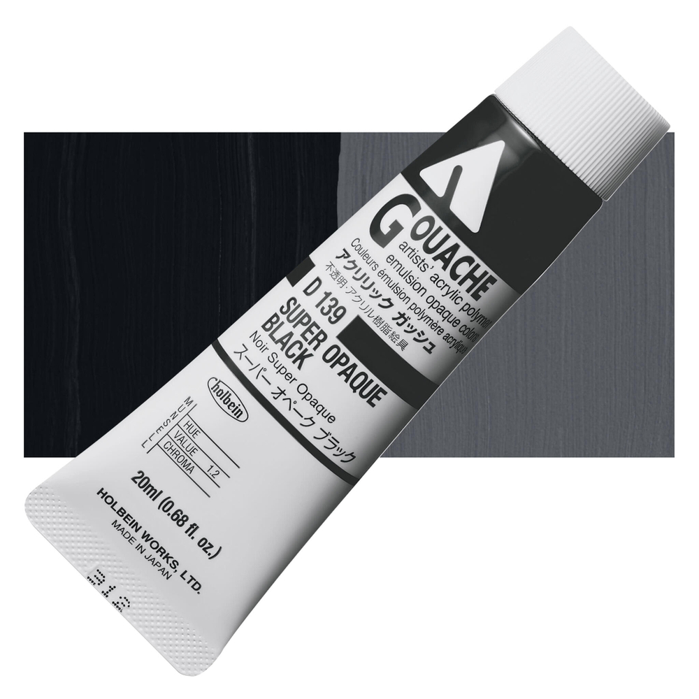 Holbein Acrylic Gouache 20 мл. 139 [C] Super Opaque Black
