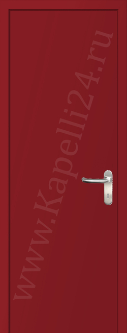 Дверь влагостойкая пластиковая KAPELLI multicolor ДГ RAL 3002 Карминно-красный + коробка
