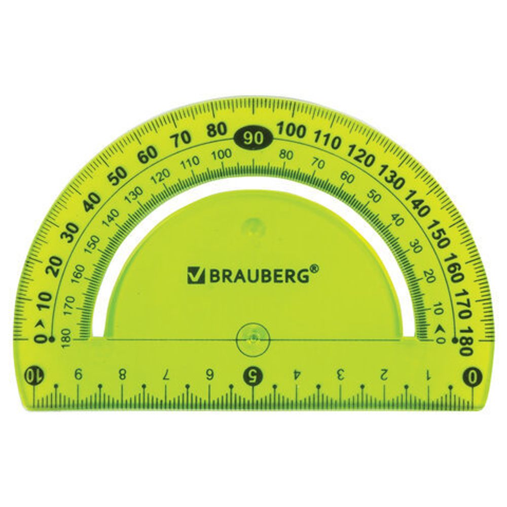 Набор чертежный большой гибкий BRAUBERG "FLEX" (линейка 30 см, треугольник, транспортир), ассорти, 210680