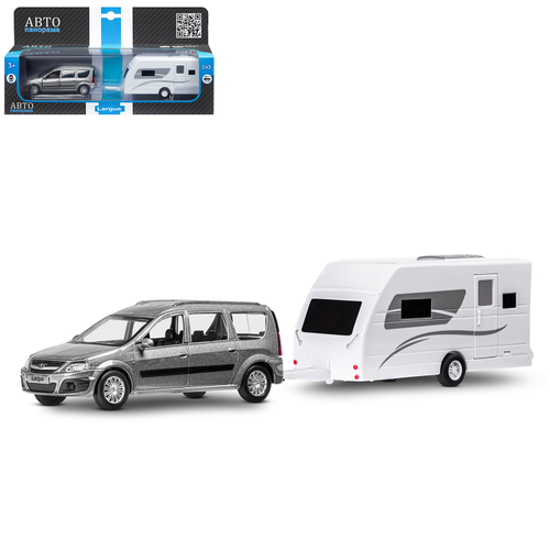 Модель 1:43, LADA LARGUS + дом на колесах, открываются 2 двери