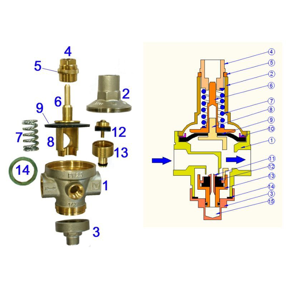 Схема редуктора Valtec VT.085.N (3/4")