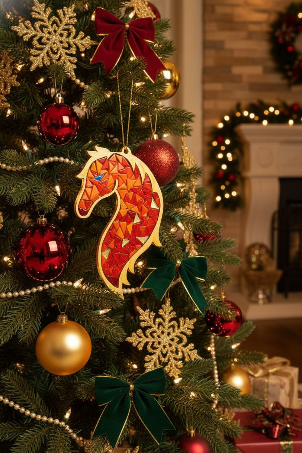 Набор для творчества стеклянная мозаика огненная Лошадь