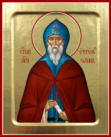 Икона Ефрема Сирина, преподобного на дереве: 125 х 160 (Синопсисъ)