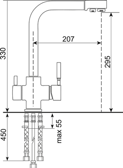 Смеситель для кухни Domaci Солерно UQ-016-03 десерт