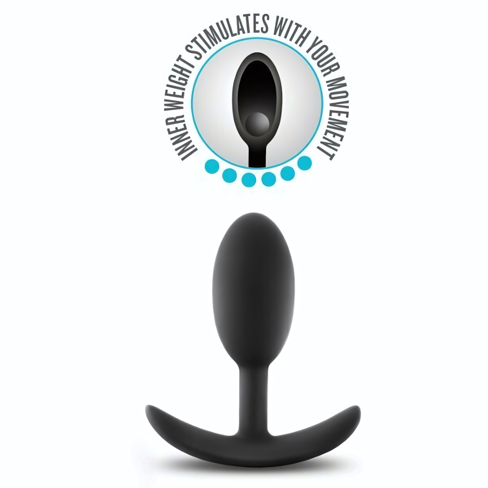 Черная анальная пробка Silicone Vibra Slim Plug Medium - 10,2 см. (Цвет: черный)