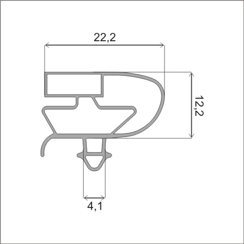 Уплотнитель для холодильного шкафа Sagi FD70-OP02 размер 1510*670 мм(018/028/006)