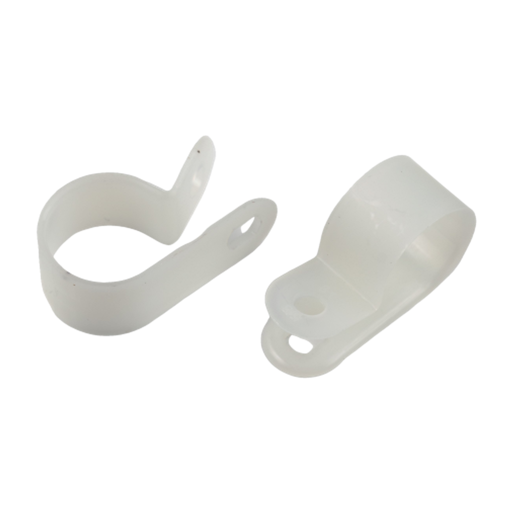 Скоба кабельная нейлоновая под винт ЭРА NO-225-294 20 мм белая 10 шт