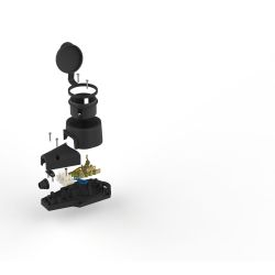 Колодка ЭРА KX-1e-B-IP44 каучуковая с заземлением 1 розетка 16A IP44 черная | Колодки