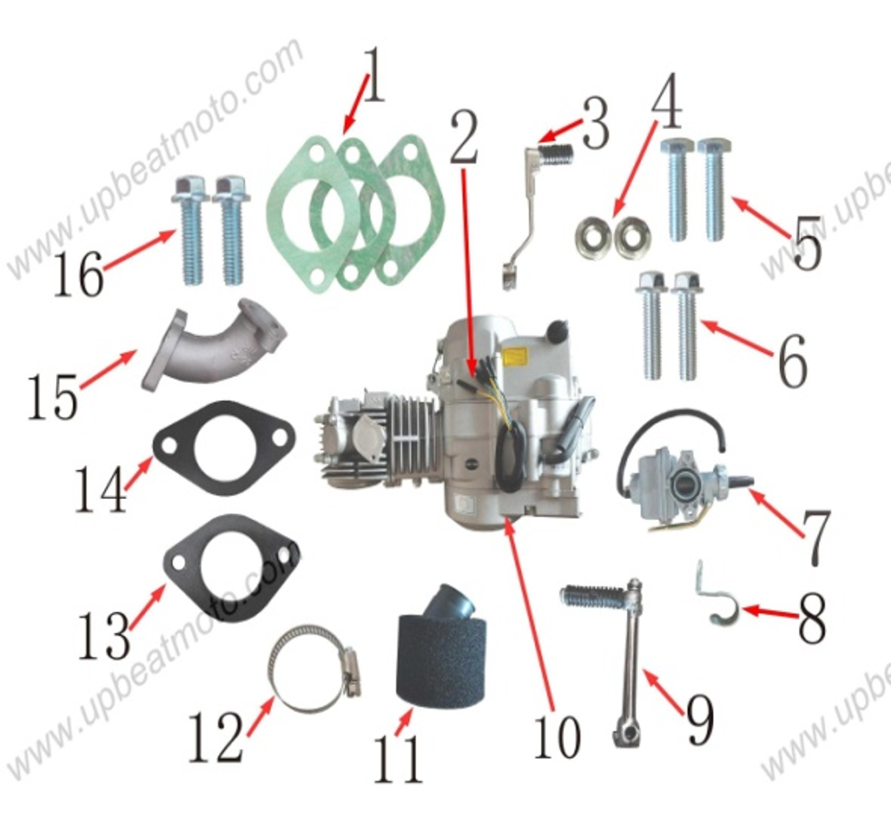 Запчасти A к питбайку Motax CRF 125