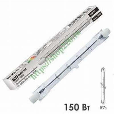 Лампа галогенная 150w R7s 78мм TDM