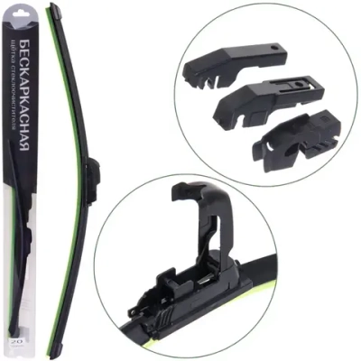 Щетка стеклоочистителя бескаркасная LKS-1 500 мм/20» (1 шт., 3 адаптера)