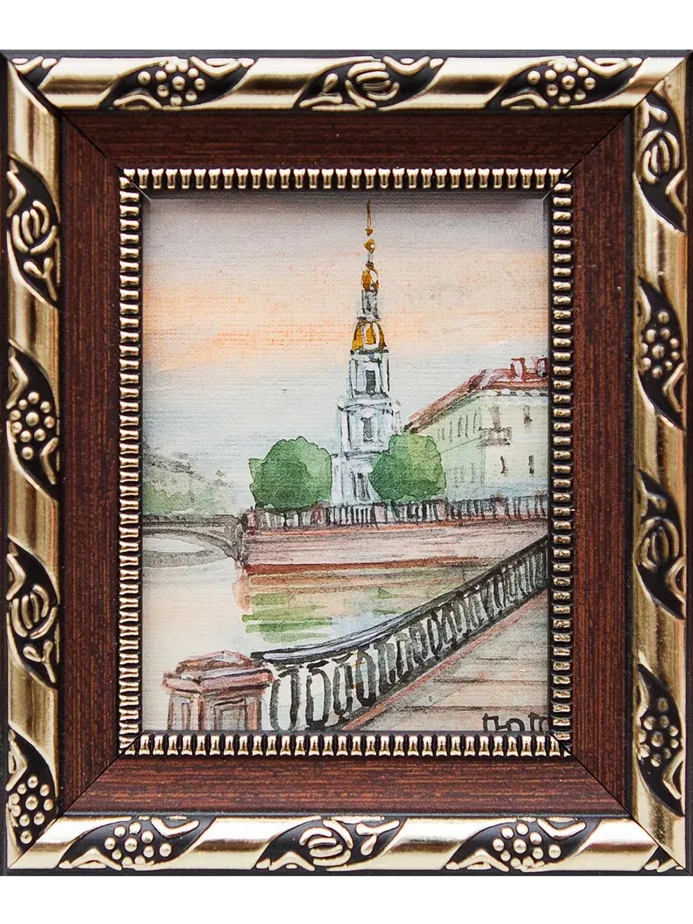 Картина акварелью "Виды СПб" Лопухова