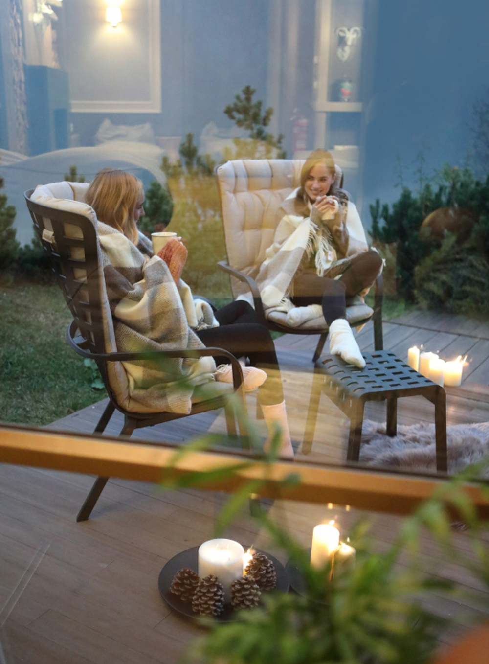 Табурет пластиковый Nardi Poggio, антрацит