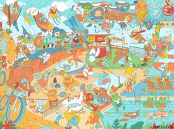 «Спорт», гигантская раскраска в картонной подарочной коробке