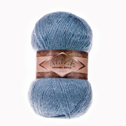 Пряжа Angora Gold Simli, 100 г, 500м, 20%шерcть,75%акрил,5% металлик (цена за 1 шт)