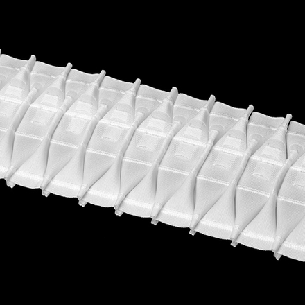 Шторная лента Oz-Is арт. 4373 Р, коэф сборки 1:2,5, цвет белый (ширина 100 mm)