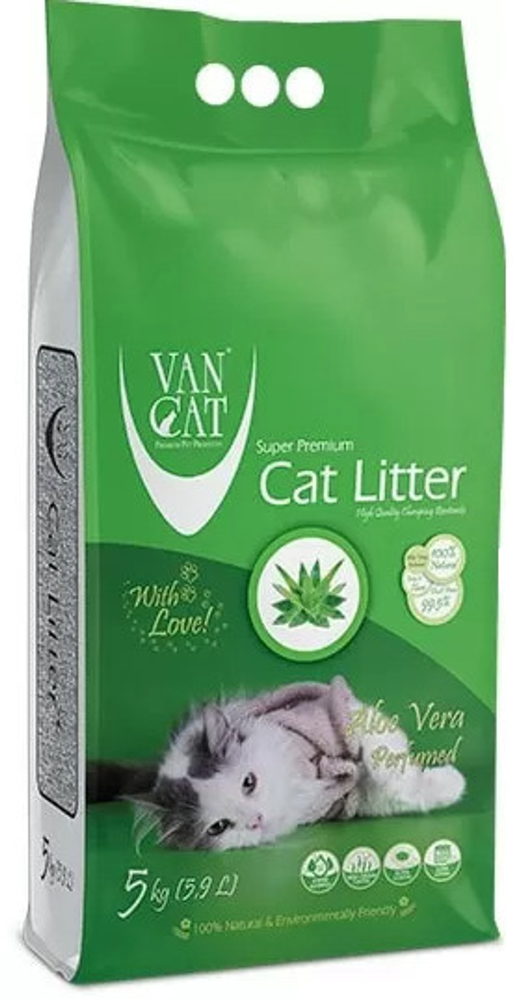 Наполнитель Van Cat compact Aloe vera 5 kg