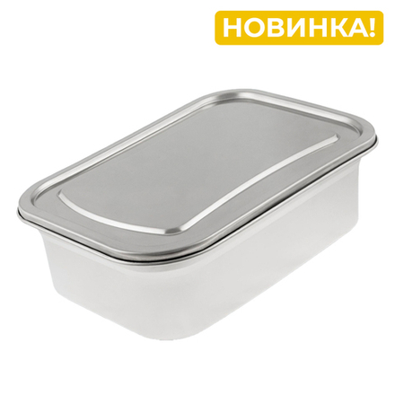 Контейнер пищевой Jolly Kitchen с крышкой, нержавеющая сталь, 35,5x25,5x11,5 (6 литров)