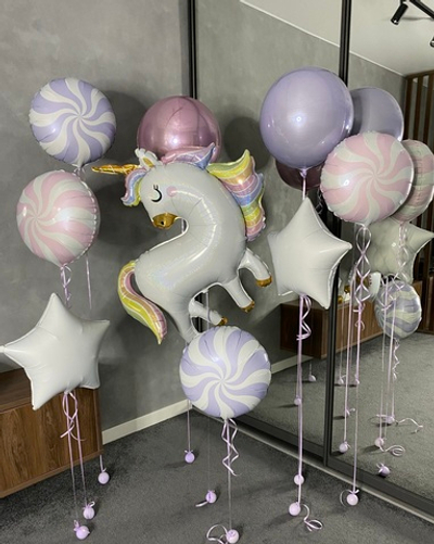 Набор шаров Единорог и Звезды