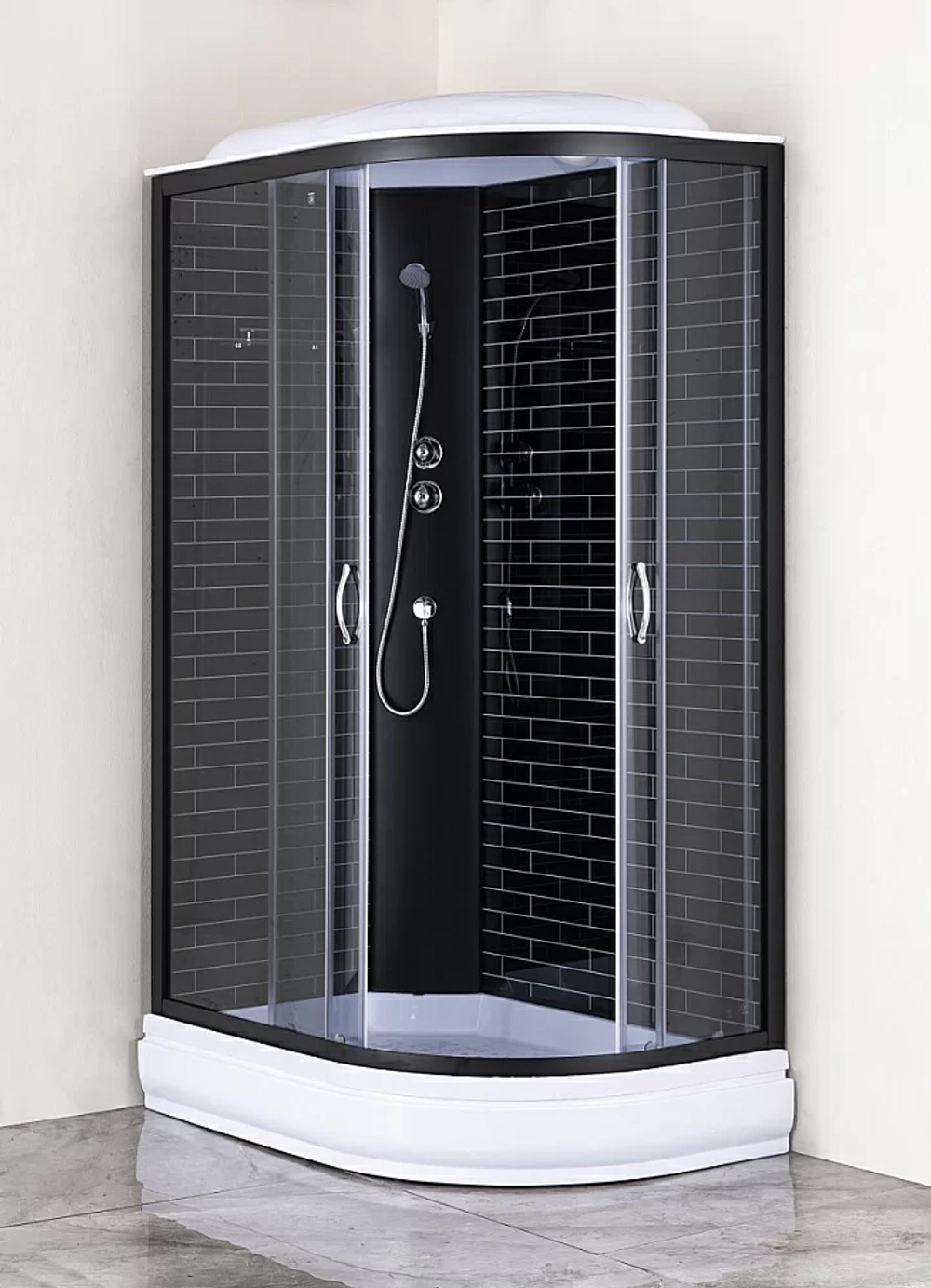 Душевая кабина Loranto CS-66120-20 GB 120х80 тонированное стекло/профиль черный