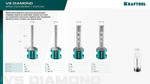 KRAFTOOL VS DIAMOND d 6 мм (М14, 50 мм), Вакуумная алмазная фреза пальчиковая с конусом (29811-06)
